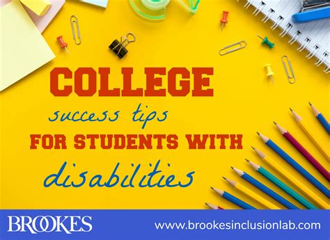 12 College Success Tips For Students With Disabilities Brookes Blog