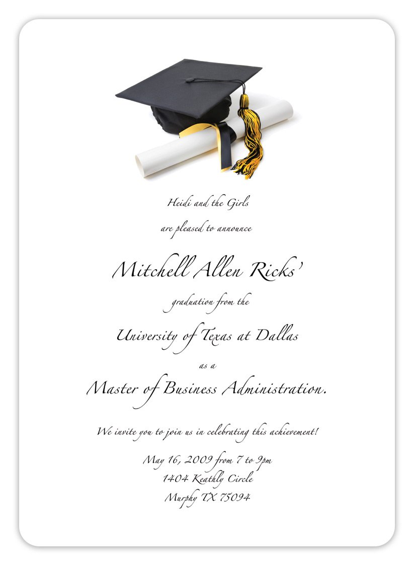 18 Printable Graduation Invitation Letter Forms And Templates