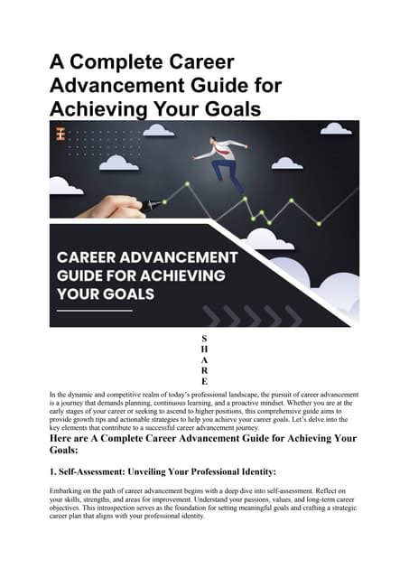 A Complete Career Advancement Guide For Achieving Your Goals Pdf