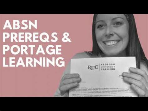 Absn Prerequisites Portage Learning Youtube