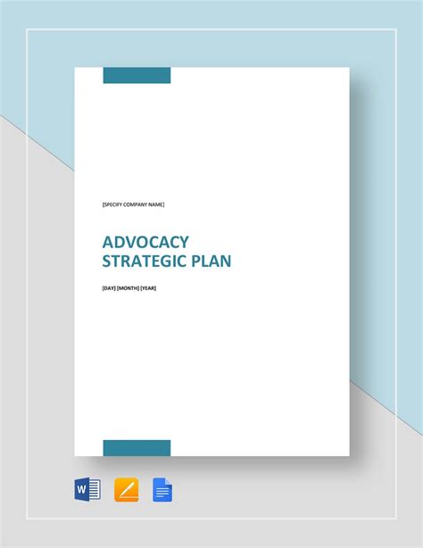 Advocacy Strategy Plan Template Google Docs Word Apple Pages