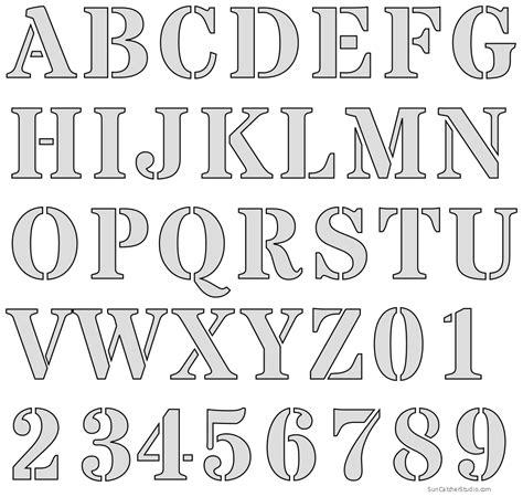 Alphabet Stencils Lettering Alphabet Alphabet Art Lettering Download