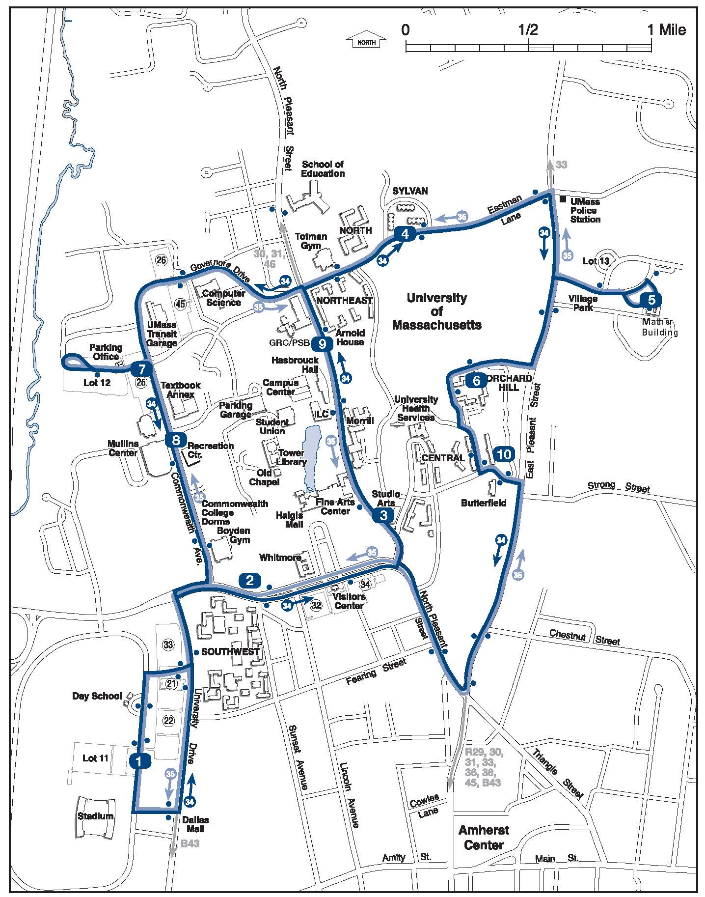 B43 Bus Route Map