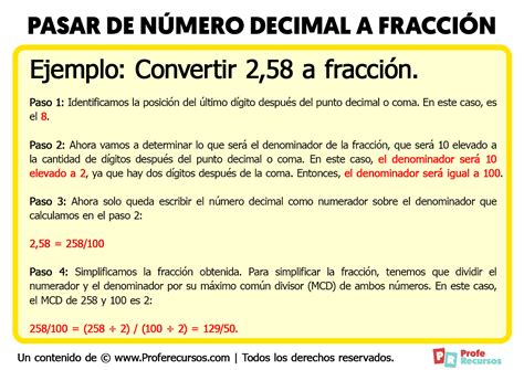 C Mo Pasar Un N Mero Decimal A Fracci N