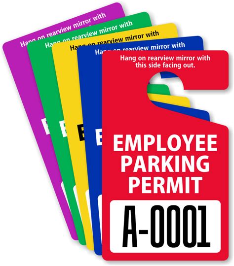 Employee Parking Pass Custom Staff Parking Permits