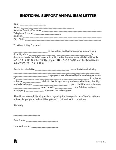 Esa Printable Form