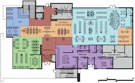 Floor Plan Of A Library