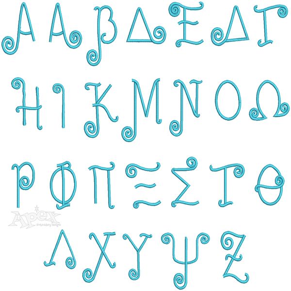 Funky Sorority Greek Font Letters Curlz Greek Font Lettering Fonts