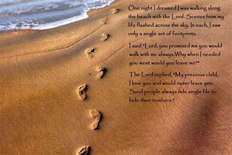 How Does Jesus And The Footprints Demonstrate God's Love And Care Always?