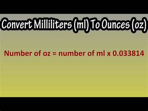 How To Convert Change Ounces Oz To Milliliters Ml Explained How To Convert Change Ounces Oz To Milliliters Ml Explained