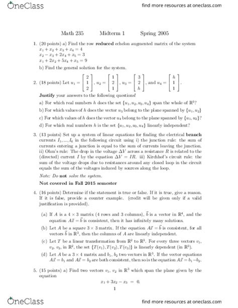 How To Create A Study Plan For Umass Math 235 Exam Preparation 2025?