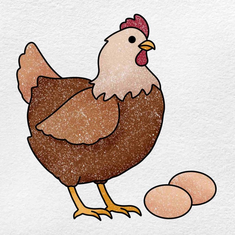 How To Draw A Hen Helloartsy