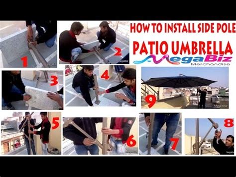 How To Install Side Pole Patio Umbrella Youtube