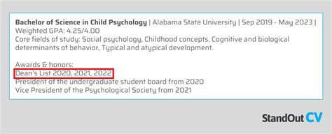 How To Put Dean S List On Your Resume With Examples