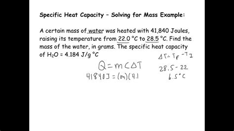 How To Solve Specific Heat Capacity Questions Youtube