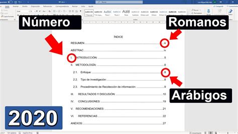 Insertar Ndice Y Numeraci N Autom Tica En Word 2022 Normas Apa 7Ma