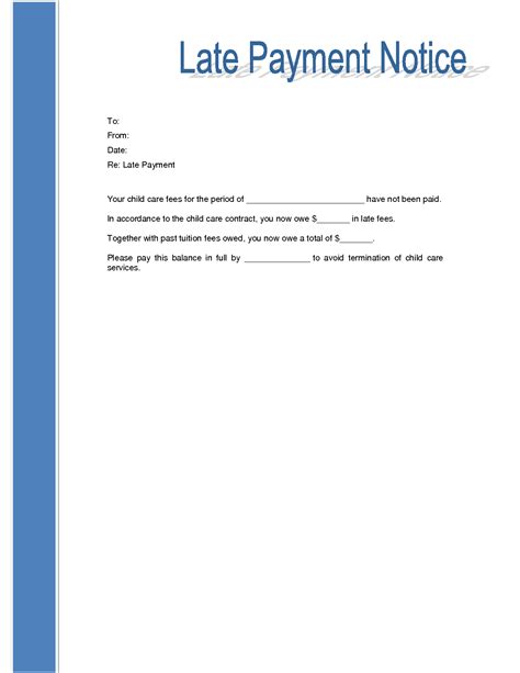 Late Payment Letter Template