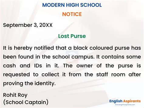 Lost And Found Notice Writing How To Write Notice Lost And Found