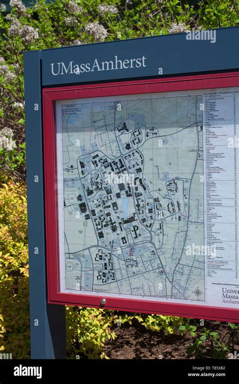 Map Of Campus At Visitor Center At University Of Massachusetts At