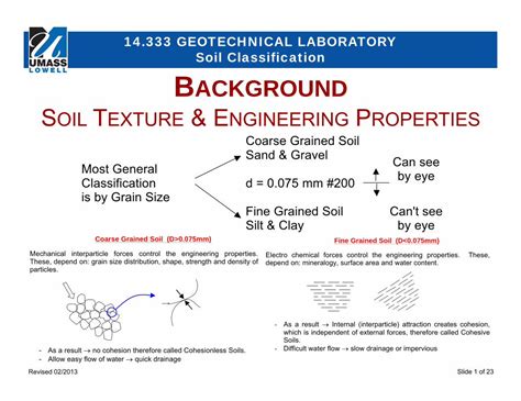 Pdf 14 333 Soil Classification Umass Lowellfaculty Uml Edu 14 333 Documents 14