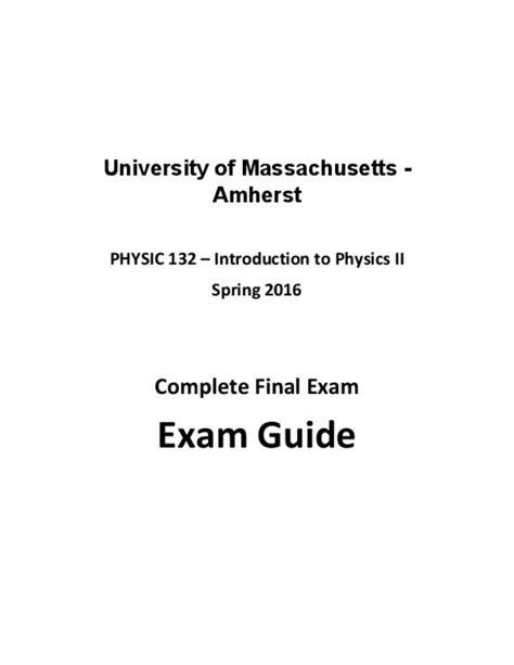 Physics 132 Final Complete And Comprehensive 37 Page Final Exam Study