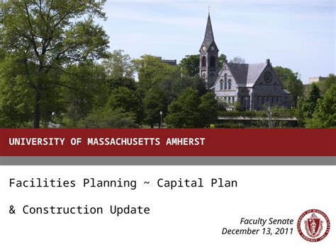 Pptx University Of Massachusetts Amherst Facilities Planning