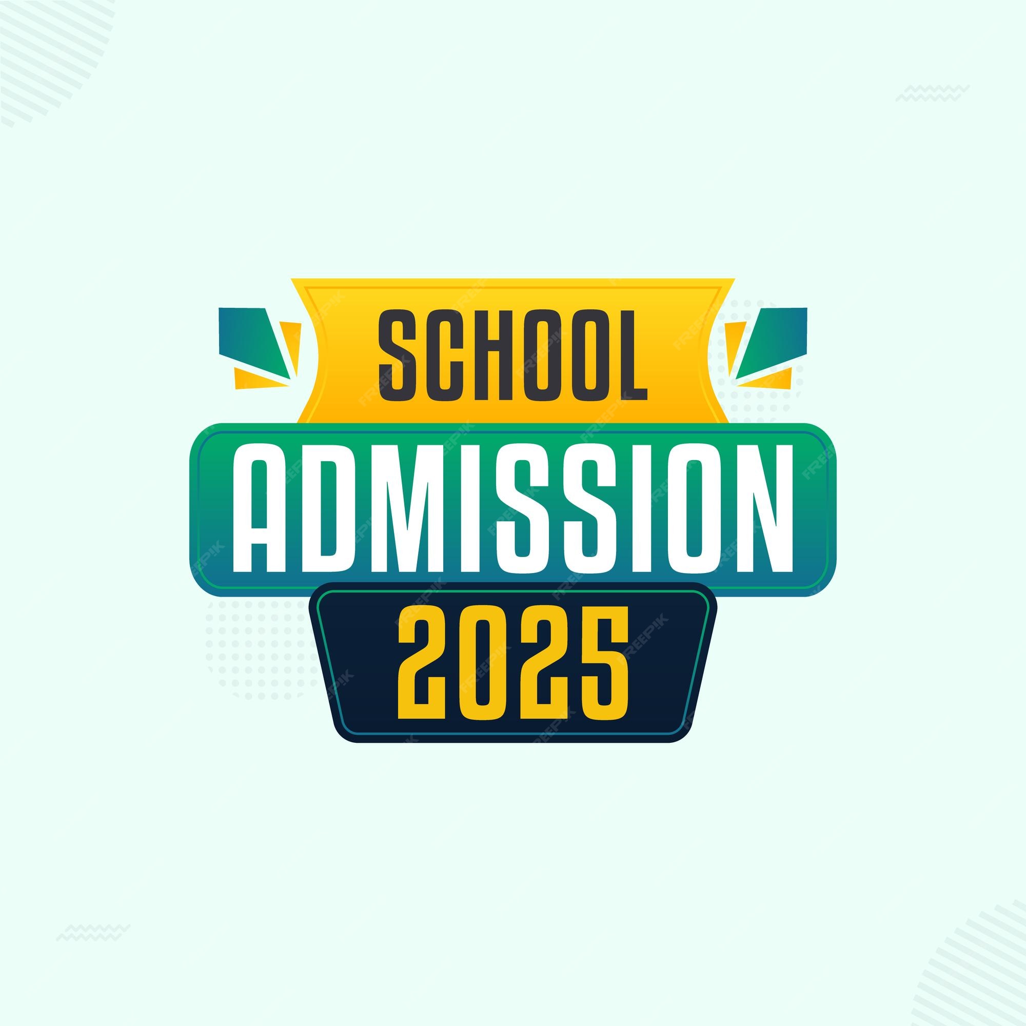 Premium Vector School Admission 2025 Label Template