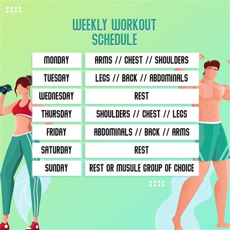 Printable Exercise Schedule