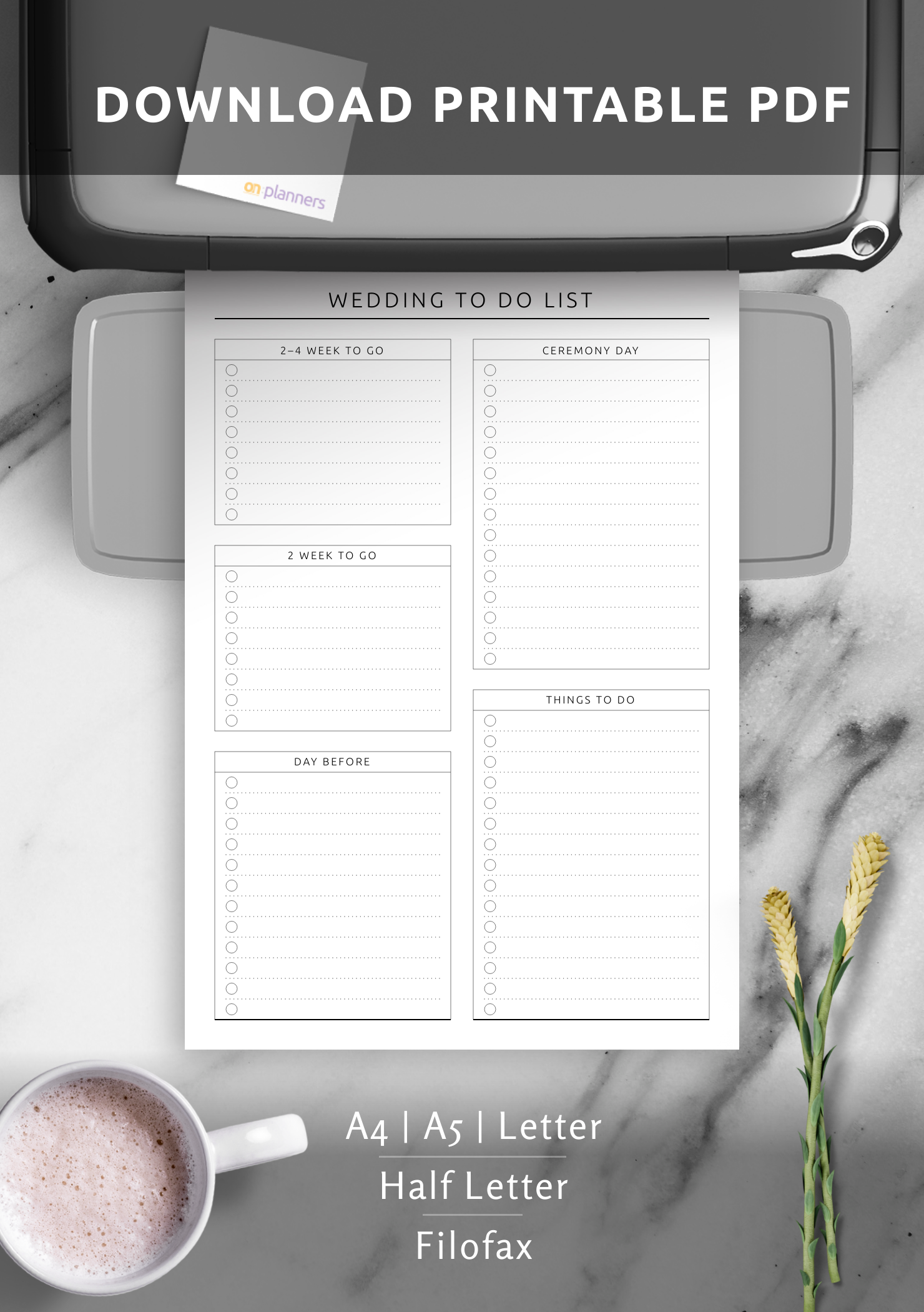 Printable Wedding To Do List