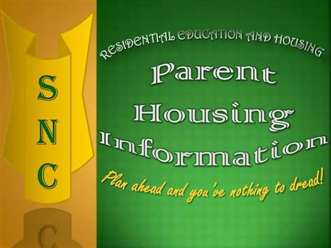 Residential Education And Housing Ppt Download