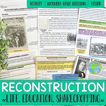 Sharecropping Booker T Washington Web Dubois Reconstruction