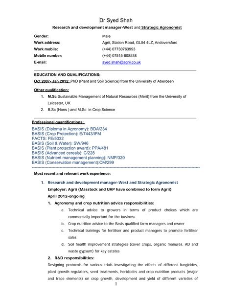 Syed Shah Cv Pdf