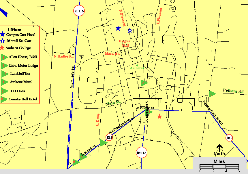 Umass Amherst Campus Map Campus Map Amherst Campus