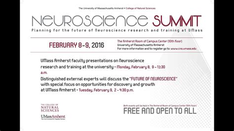 Umass Amherst Neuroscience Summit 2016 Intro Youtube