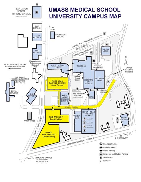 Umass Memorial Campus Map