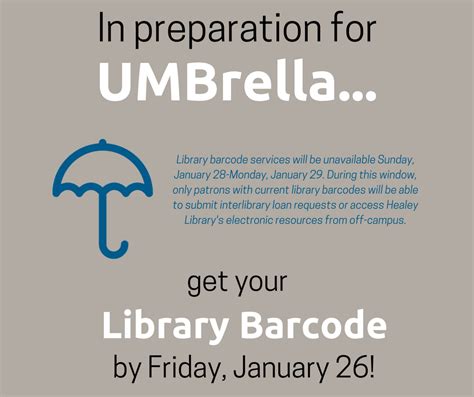 Umbrella Update Tell Your Students Healey Library News