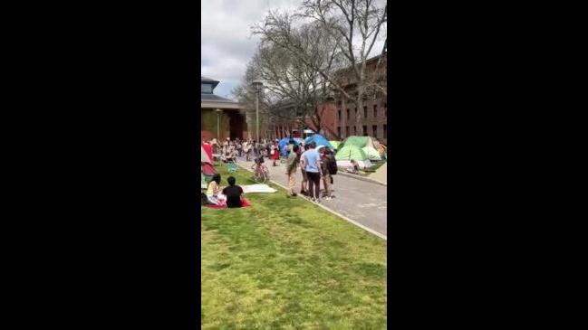 University Of Massachusetts Students Set Up Pro Palestine Encampment On