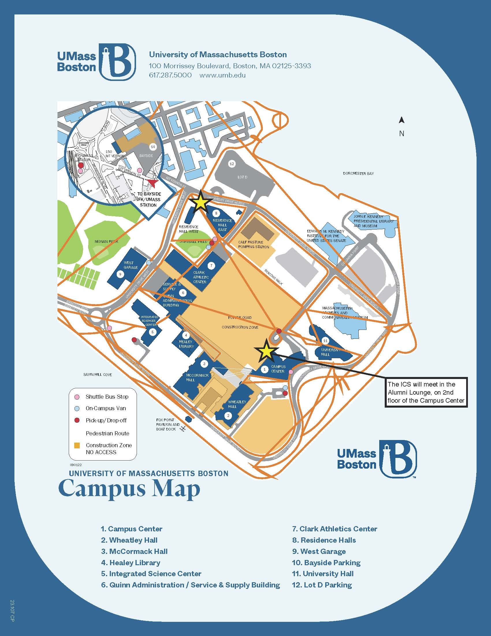 Where Is The Campus Center Umb Located On University Map