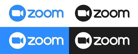 Zoom Meeting Logo Set Blue Camera Icon Set Logo Live Media Streaming Application For The Phone